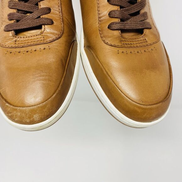 Piloti Men’s Avenue 11.5 Cognac Brown Burnished Leather Driving Shoes Comfort main image 8